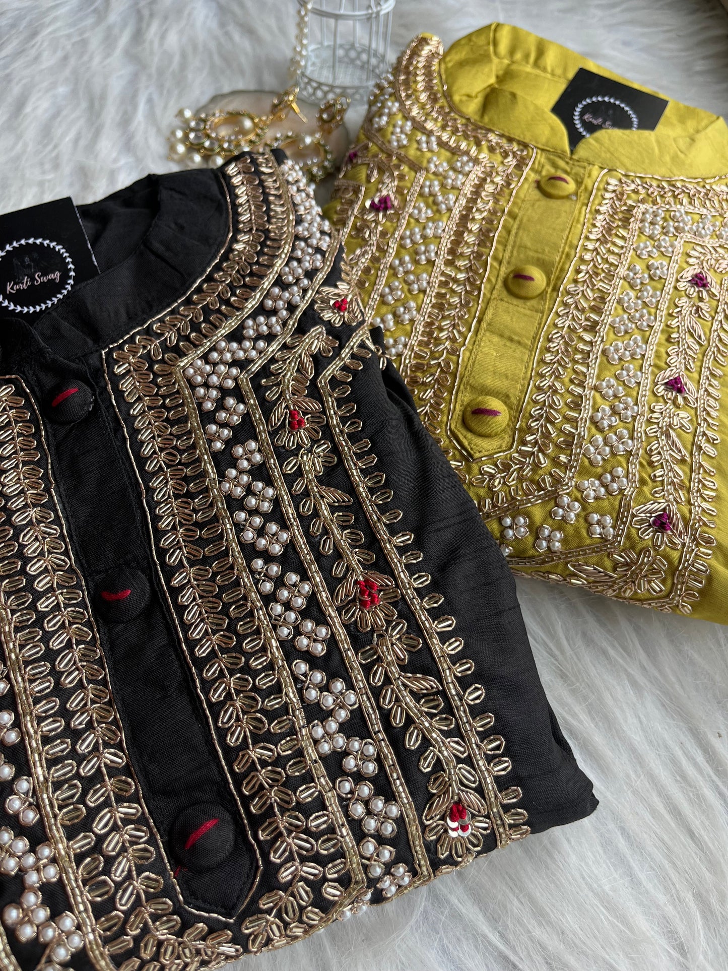 “AAMNA” Dola Silk Hand Embroidered Suit Set With Banarasi Dupatta ✨