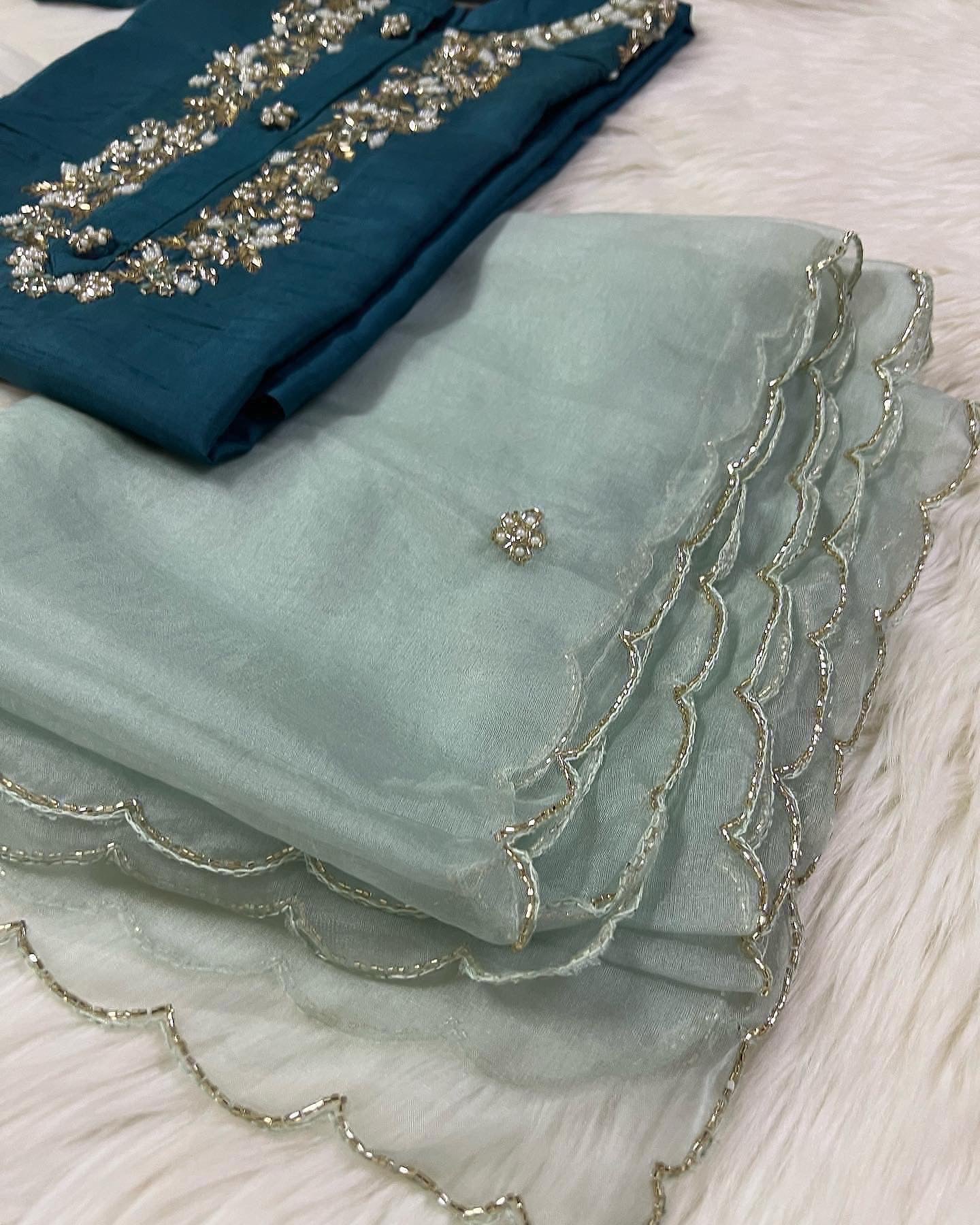 Maslin Designer Embroidery with Zardosi Set