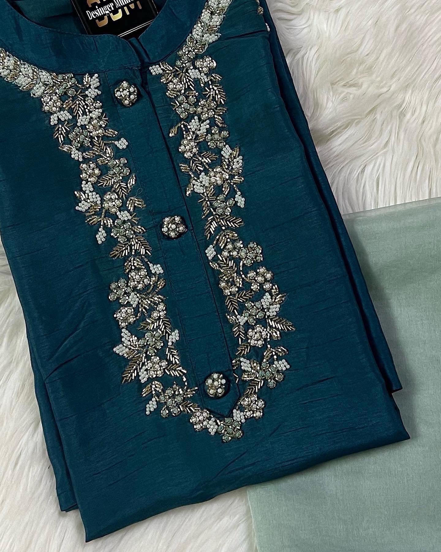 Maslin Designer Embroidery with Zardosi Set