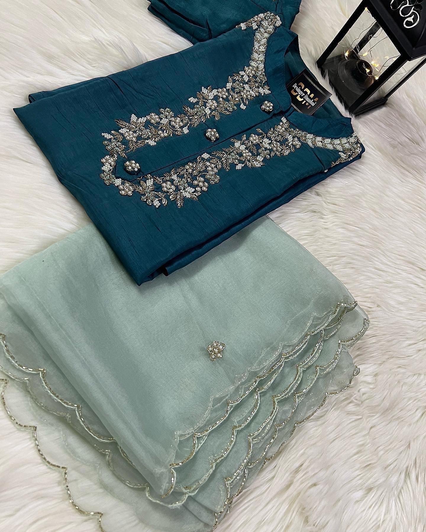 Maslin Designer Embroidery with Zardosi Set