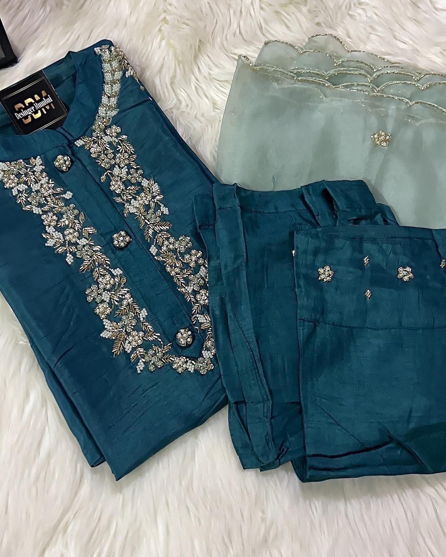 Maslin Designer Embroidery with Zardosi Set
