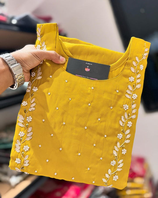 Neck work Readymade kurta pant with Dupatta set