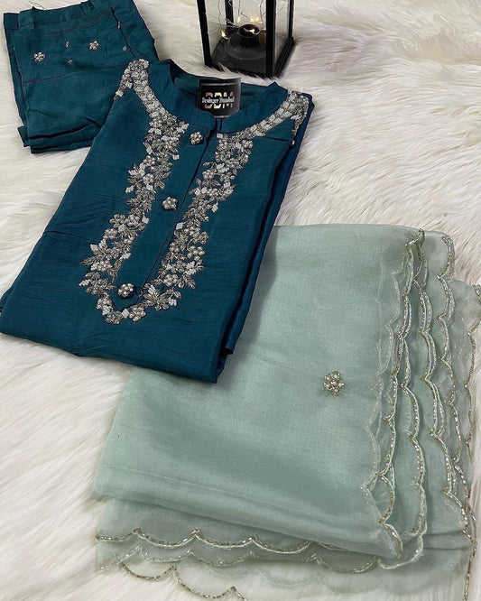 Maslin Designer Embroidery with Zardosi Set